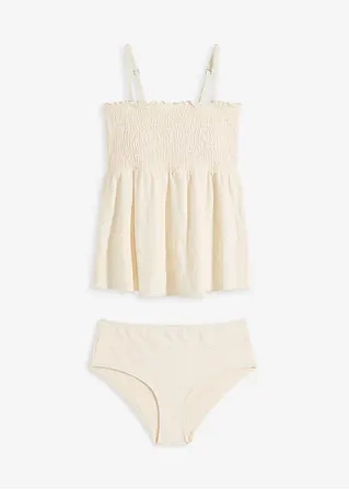 Tankini (2-tlg.Set) in beige von vorne - bonprix