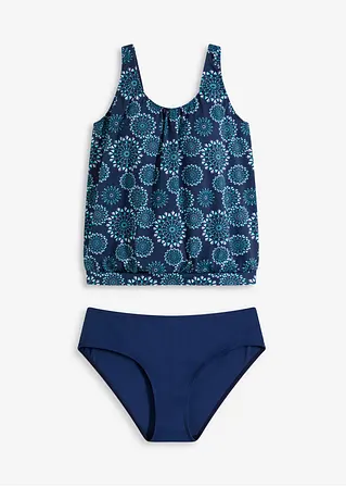 Oversize Tankini (2-tlg.Set) in blau von vorne - bonprix