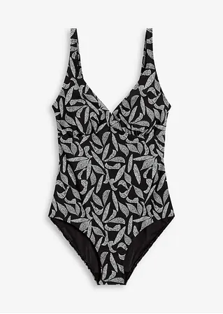 Shape Badeanzug mittlere Formkraft in schwarz von vorne - bonprix