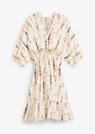 Minikleid aus fließender Viskose in braun von vorne - bonprix