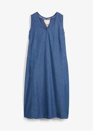 Jeanskleid in blau von vorne - bonprix