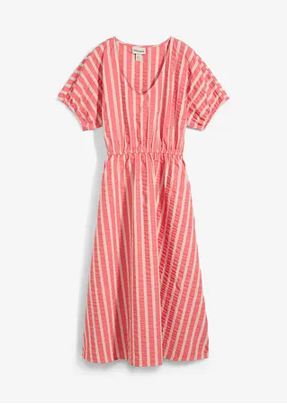 Kleid aus luftigem Musselin in pink von vorne - bonprix