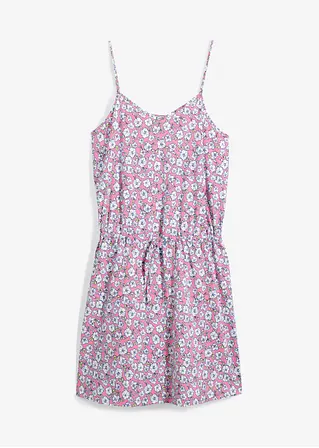Jerseykleid aus reiner Baumwolle in rosa von vorne - bonprix