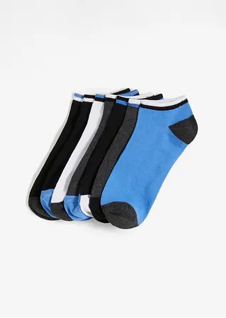 Sneakersocken mit Bio-Baumwolle (7er Pack) in blau von vorne - bonprix