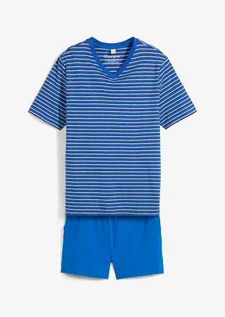 Shorty mit V-Ausschnitt in grau von vorne - bonprix