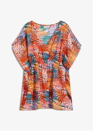 Chiffon Strand Tunika in pink von vorne - bonprix