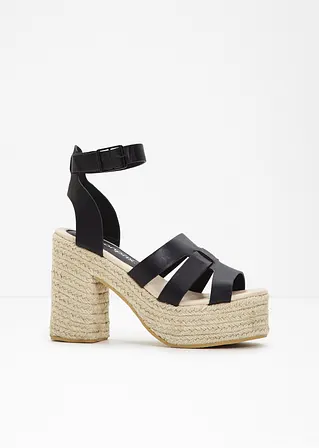Plateau Sandalette in schwarz - bonprix