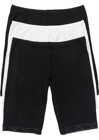 Lange Damen Boxer aus weichen Material im Vorteilspack in schwarz - bonprix