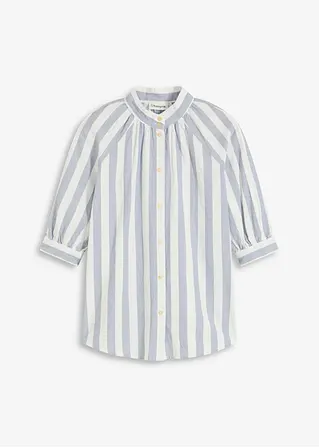 Gestreifte Bluse in blau von vorne - bonprix