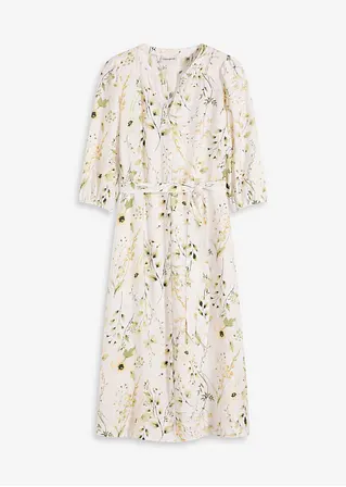 Blusenkleid aus Viskose-Mix in weiß von vorne - bonprix