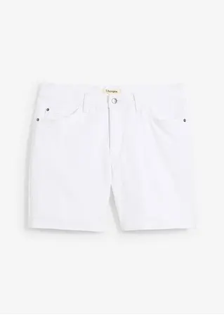 Jeans-Shorts, Loose Fit extra weit in weiß von vorne - bonprix