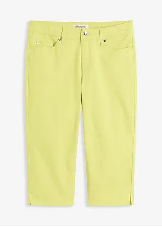 Capri-Hose mit Bequembund in gelb von vorne - bonprix