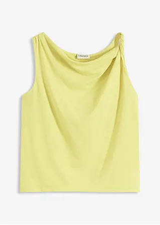 Top mit Twist-Detail in gelb von vorne - bonprix