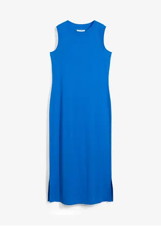 Jersey-Kleid aus Baumwolle mit Stretch in blau von vorne - bonprix