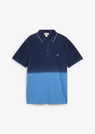 Poloshirt aus reiner Baumwolle in blau von vorne - bonprix