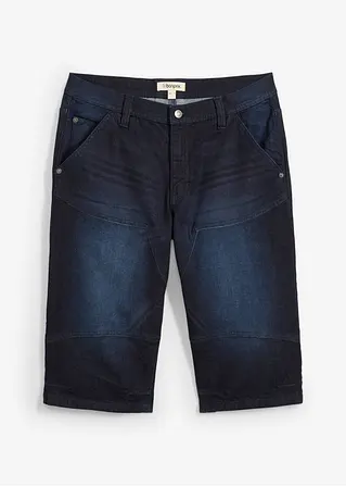 Long-Jeans-Bermuda, Regular Fit in blau von vorne - bonprix