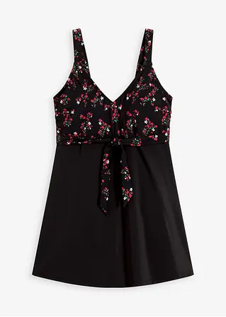 Badekleid in schwarz von vorne - bonprix