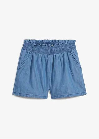 Schlupf-Shorts aus reiner Baumwolle in blau von vorne - bonprix