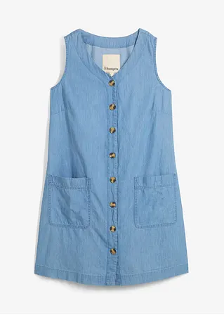 Jeanskleid aus Bio-Baumwolle in blau von vorne - bonprix