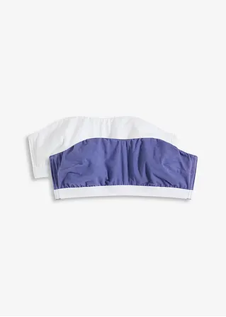 Bandeau-BH mit Bio-Baumwolle  (2er Pack) in weiß von vorne - bonprix