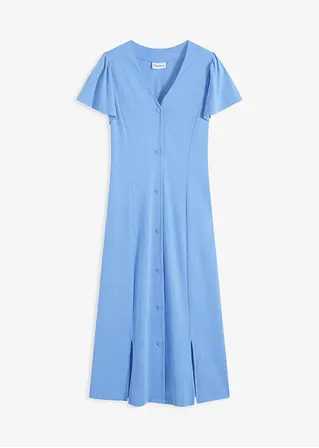 Shirtkleid mit Schlitz in blau von vorne - bonprix