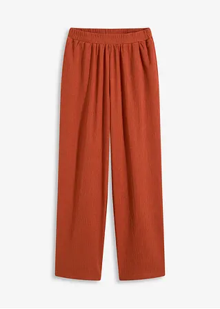 Jersey-Hose aus Crepe in braun von vorne - bonprix