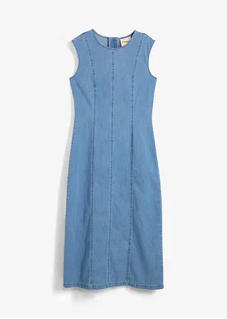 Jeanskleid aus Bio-Baumwolle mit Stretch in blau von vorne - bonprix