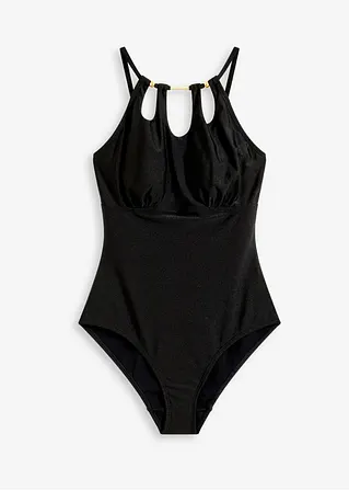 Shape Badeanzug mittlere Formkraft in schwarz von vorne - bonprix