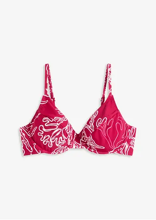 Bügel-Bikinioberteil in pink von vorne - bonprix