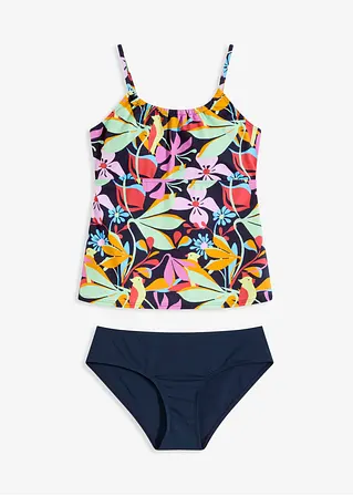 Tankini (2-tlg.Set) in blau von vorne - bonprix