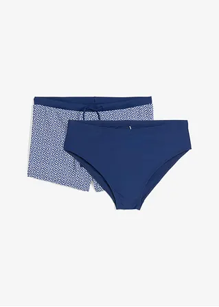 Badehose (2er Pack) Herren in blau von vorne - bonprix