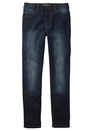 Slim Fit Stretch-Jeans, Straight in blau von vorne - bonprix