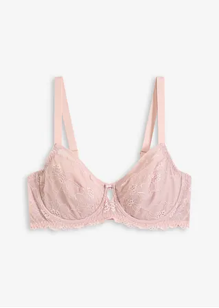 Minimizer-BH mit filigraner Spitze in lila von vorne - bonprix
