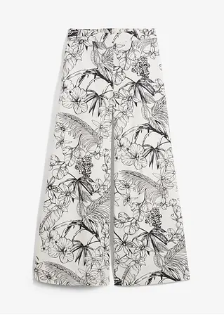 Marlenehose aus reiner Baumwolle in weiß von vorne - bonprix