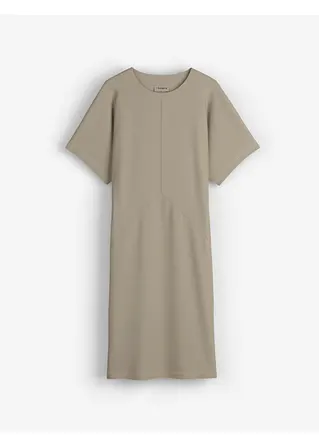 Shirtkleid aus reiner Bio-Baumwolle in grün von vorne - bonprix