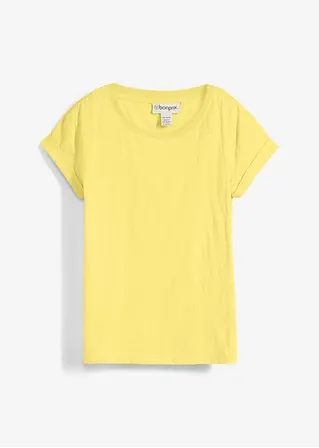 Boxy-Shirt in gelb von vorne - bonprix