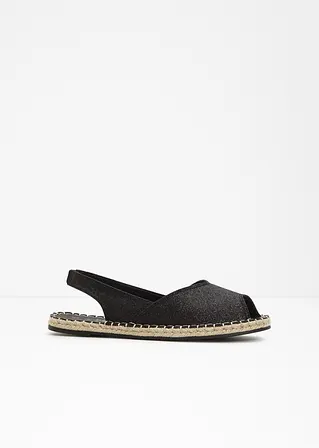 Espadrille in schwarz - bonprix
