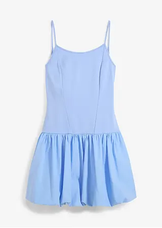 Minikleid mit Ballonrock in blau von vorne - bonprix