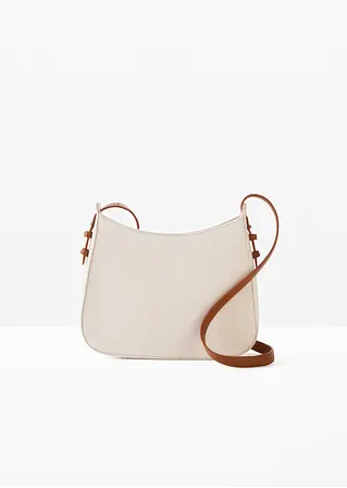 Umhängetasche Canvas in beige von vorne - bonprix
