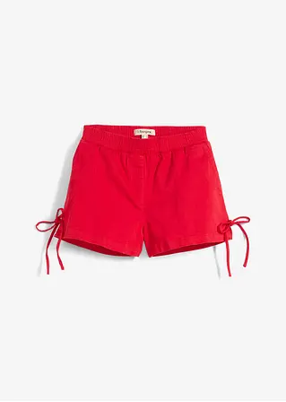 Schlupf-Shorts aus elastischem Baumwoll-Mix in rot von vorne - bonprix