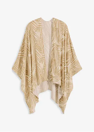 Poncho in beige von vorne - bonprix