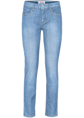 Slim Fit Jeans Mid Waist, cropped in blau - bonprix