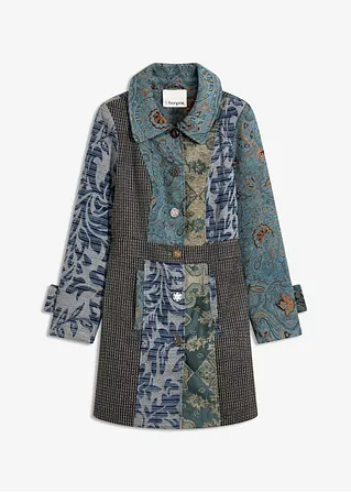Kurzmantel in blau von vorne - bonprix