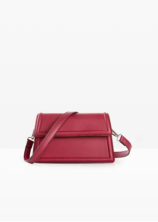 Handtasche mit austauschbarem Taschengurt in rot von vorne - bonprix