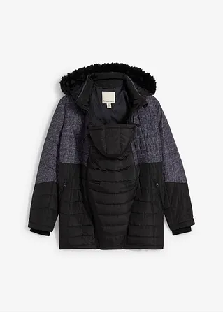 Wattierte 3-in-1 Umstandsjacke und Tragejacke von vorne - bonprix