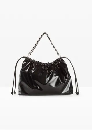 Handtasche in schwarz von vorne - bonprix