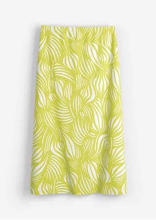Jersey-Rock aus Baumwolle mit Stretch in gelb von vorne - bonprix
