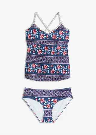 Tankini (2-tlg.Set) mit gekreuzten Trägern in blau von vorne - bonprix