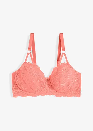 Minimizer-BH mit filigraner Stickerei in rosa von vorne - bonprix