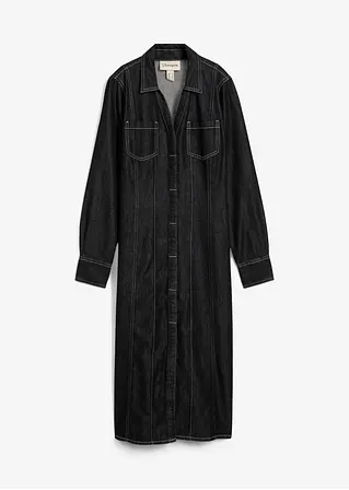 Jeanskleid in schwarz von vorne - bonprix